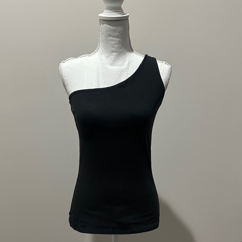 Express Black One-Shoulder Tank Top